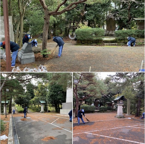感謝の一斉清掃 ~12月度 石川護国神社 ~